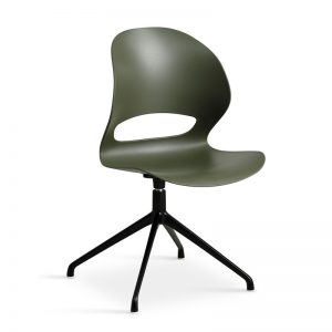 4 x Linea spisebordsstol – olive m/drejbart sort stel