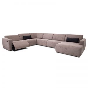 Mantanas U-sofa m/recliner – stof/læder