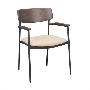 2 x Maymont spisebordsstol m/armlæn – brunbejdset eg