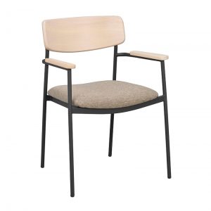 2 x Maymont spisebordsstol m/armlæn – hvidpigmenteret eg