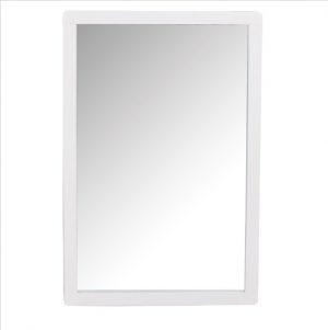 Methro spejl i hvidlakeret – 90×60 cm
