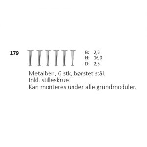 Mistral ben 179 – 6 stk. i børstet stål