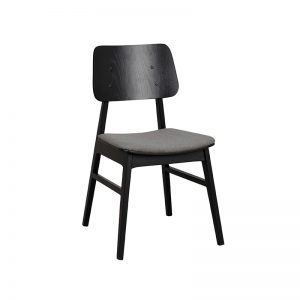 2 x Nagano spisebordsstol – sort/mørkegrå
