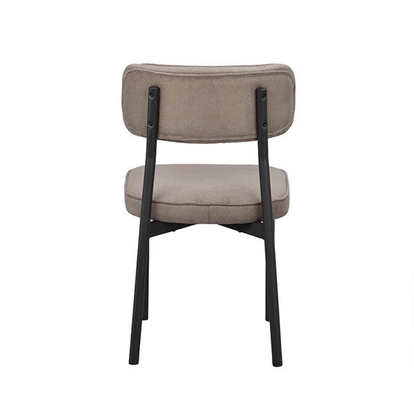 Paisley spisebordsstol i gråbrun bagfra