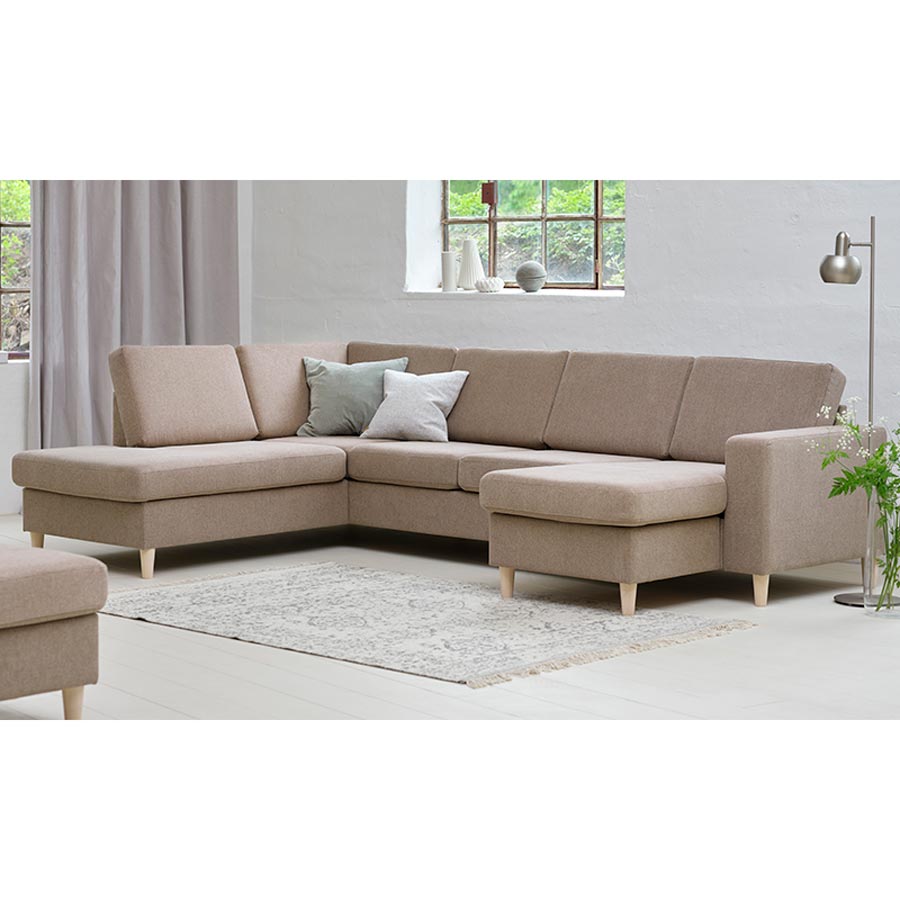 Billede af Panama Style U-sofa i stof - hurtig levering