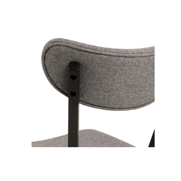Roxby spisebordsstol sort eg grå stof rygstøtte