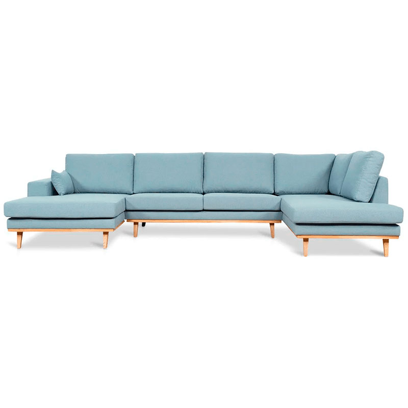 hjælpe Romantik Køb Selina U-sofa - venstre/højrevendt - stof | Stilet egetræskant | Prismatch!