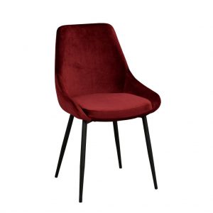 Sierra spisebordsstol – rød velour