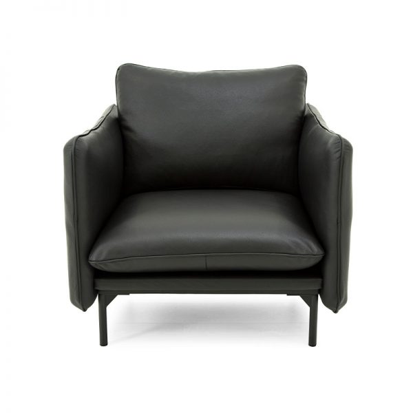 Suny 1 personers sofa lænestol i sort læder