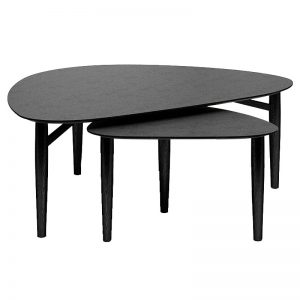 Katrine sofabordssæt trekant – mørkegrå/mørkegrå laminat