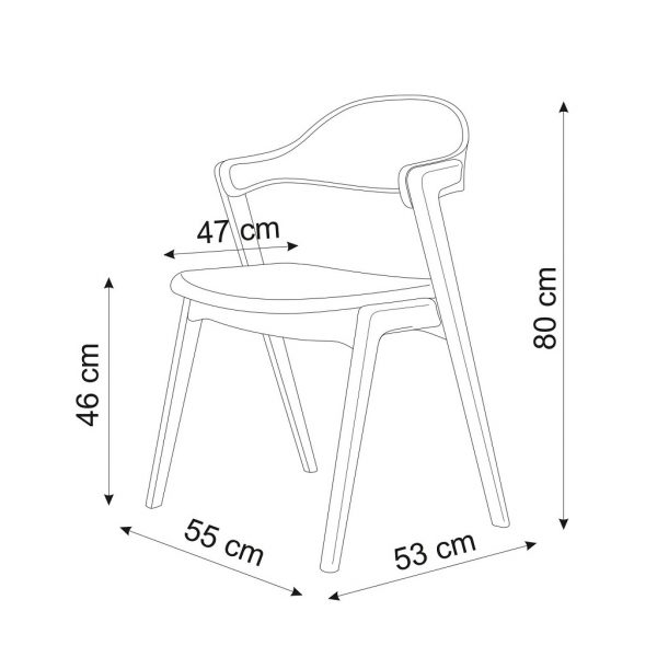 Tonus spisebordsstol måltegning