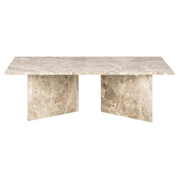 Vega rektangulær marmor sofabord latte.