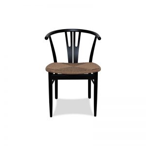 Vega spisebordsstol – sortlakeret m/fletsæde