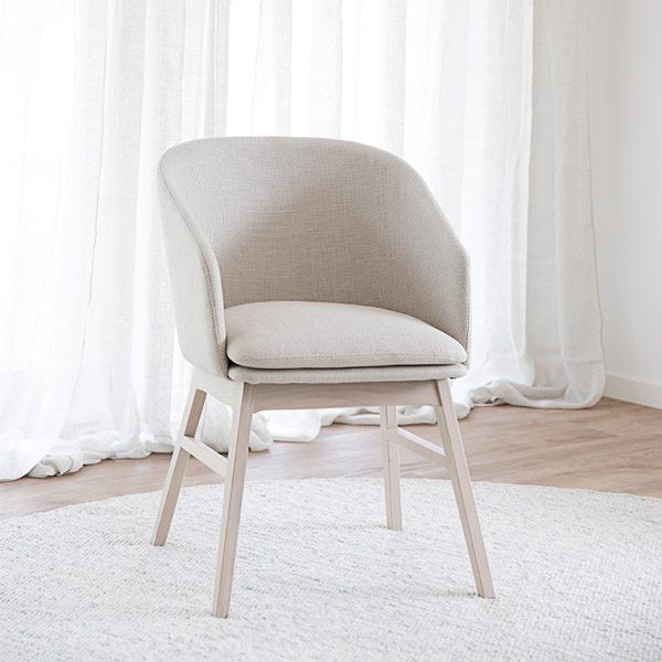 Windham spisebordsstol beige hvidpigmenteret miljø