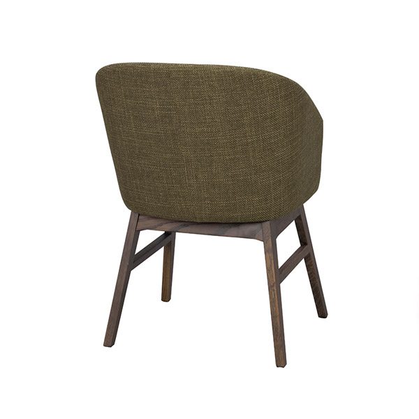 Windham spisebordsstol grøn brun skråt bagfra