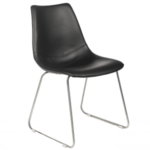 Kasper spisebordsstol – sort læder
